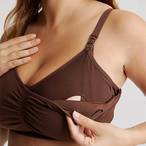 Front button nursing bra