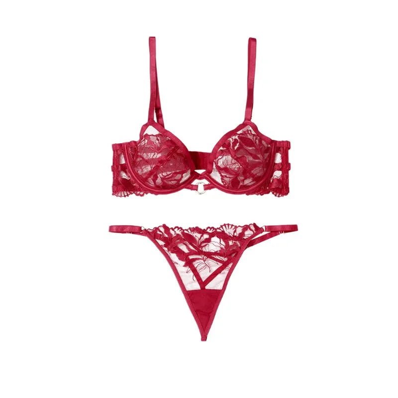 Daily Embroidery Sewn Bra Set