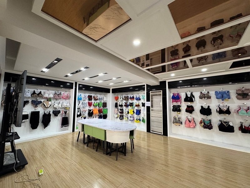 Lingerie factory workshop and production environment