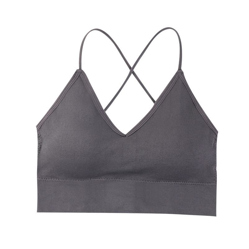 Criss-cross back seamless bra