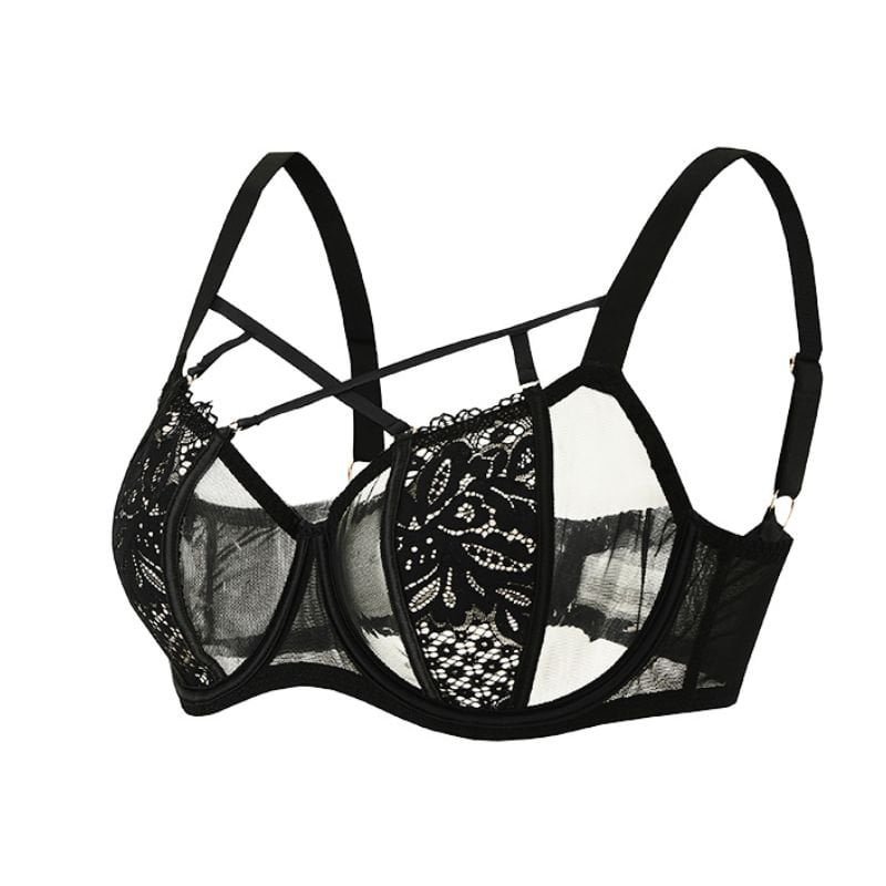 Lace Mesh Plus Size Bra