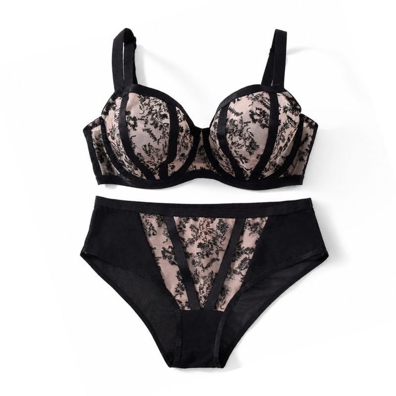 Lace Plus Size Bra Set