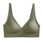 Laser-cut deep-V push-up bra