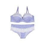 Printed Plus Size Bra Set