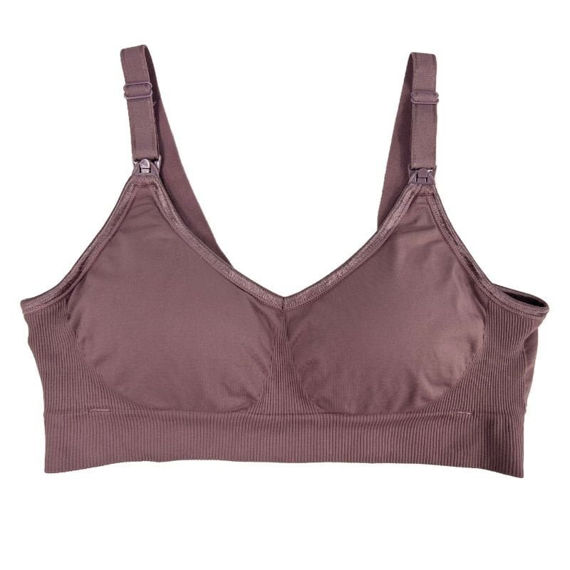 Seamless knitted nursing bra